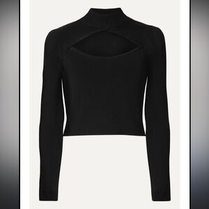 Fleur du Mal Black Cut-Out Crop Top